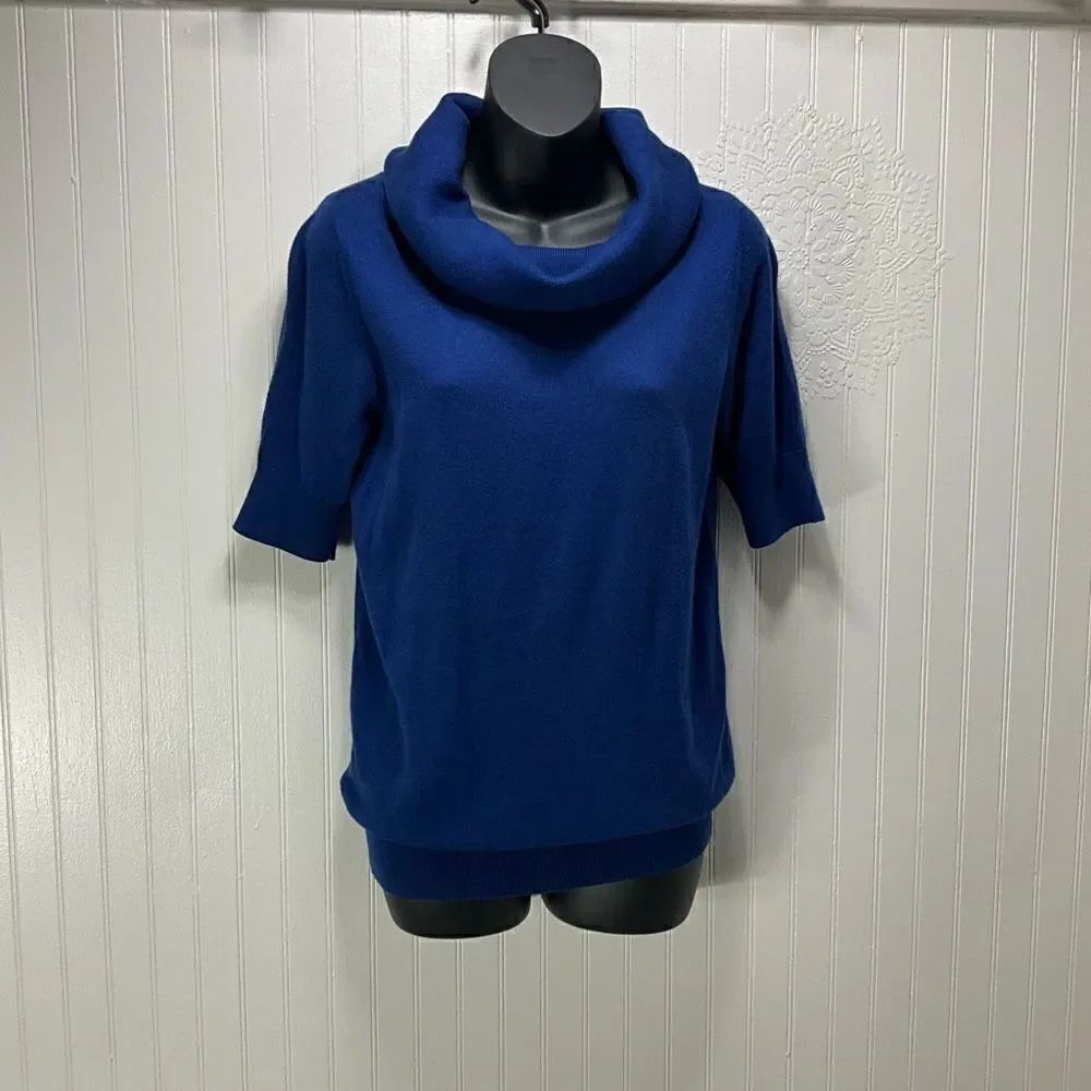 ANN TAYLOR Short Sleeve Cowl Neck Sweater